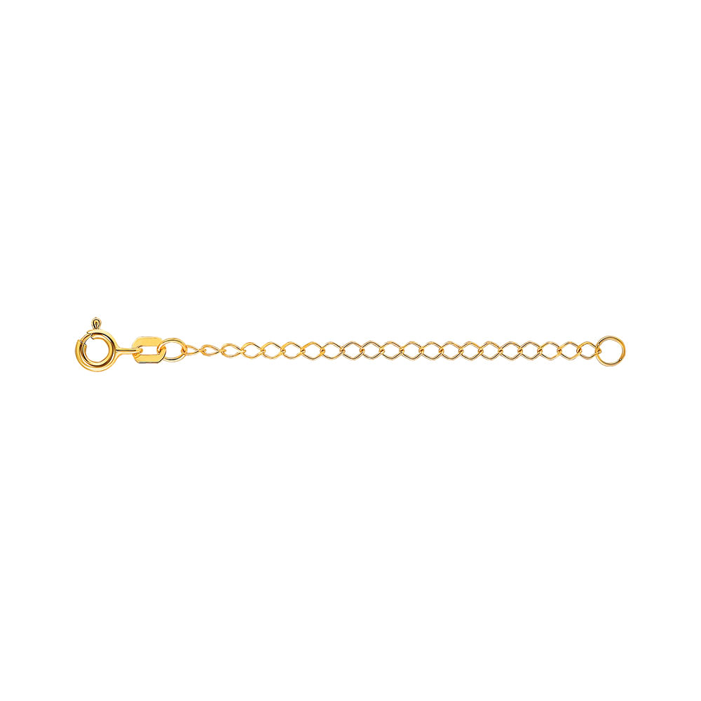Extensor de Correntes Life Prata com Banho Ouro Amarelo 5 cm