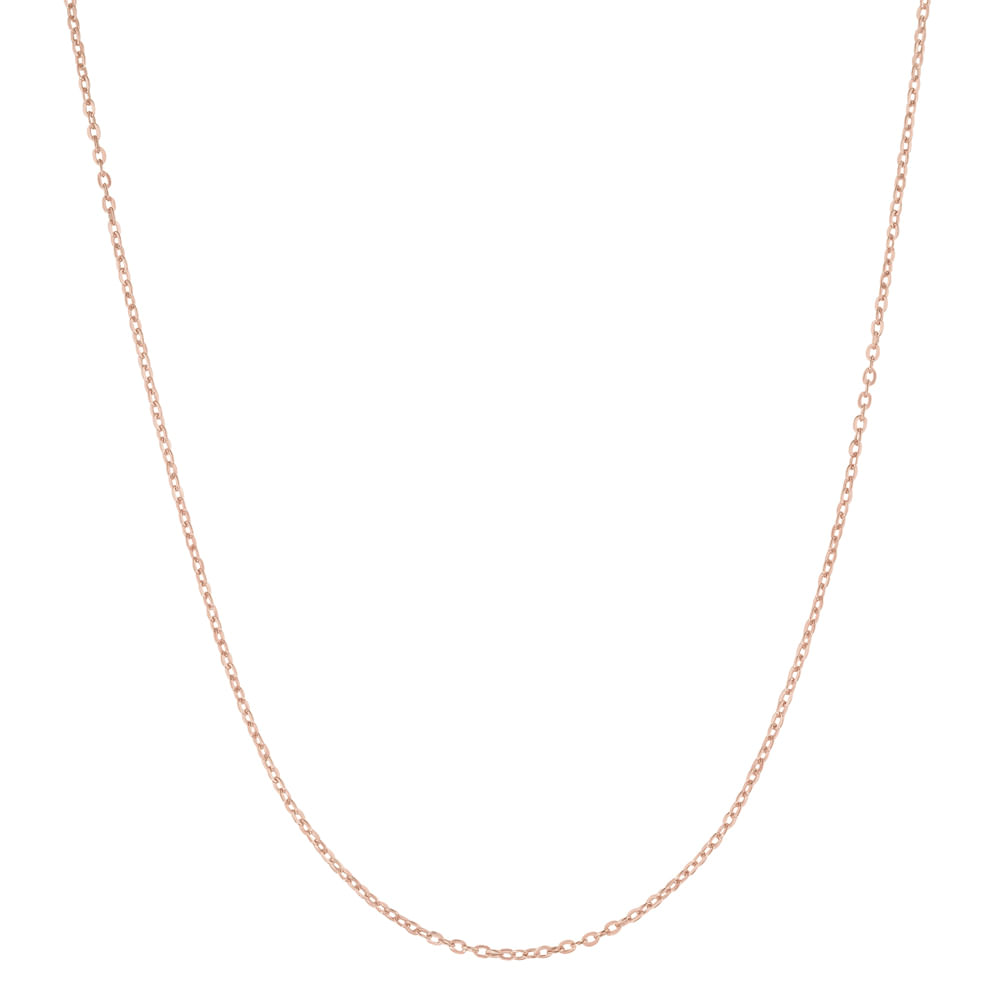 Corrente Life Bailarina em Prata 925 com Banho de Ouro Rosé 18k, 40cm