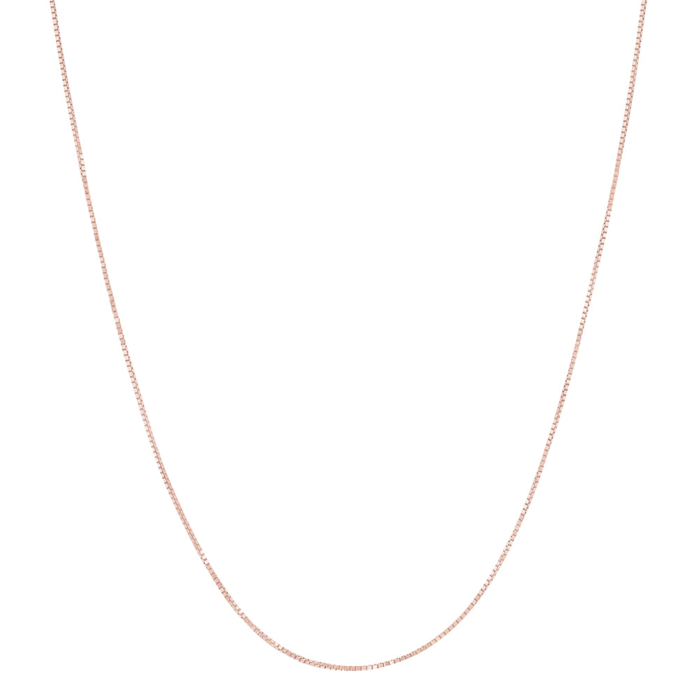 Corrente Life Veneziana com Banho Ouro Rosé 50 cm