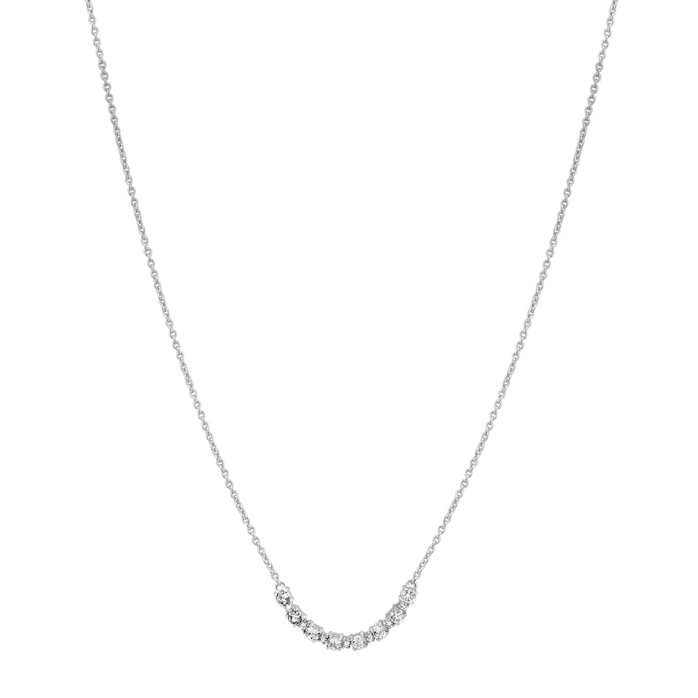 Colar Life Ocean Prata Cravejado Incolor