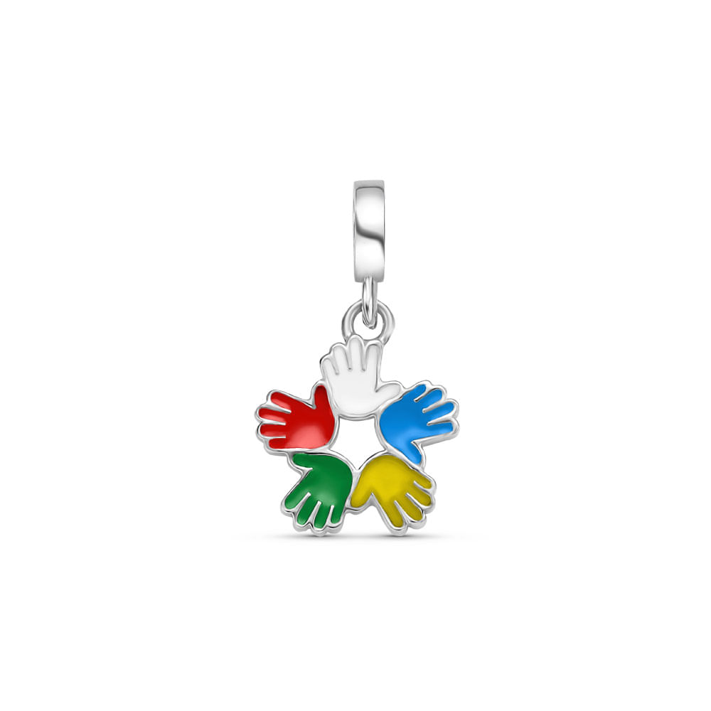 Pingente Life Terapia Ocupacional Prata Esmaltado