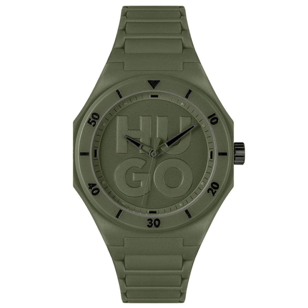 Relógio Hugo Masculino Silicone Verde 1530327