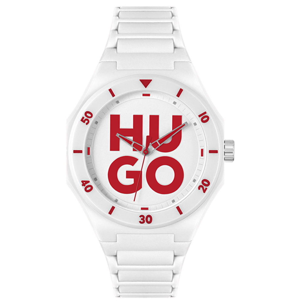 Relógio Hugo Masculino Silicone Branco 1530329