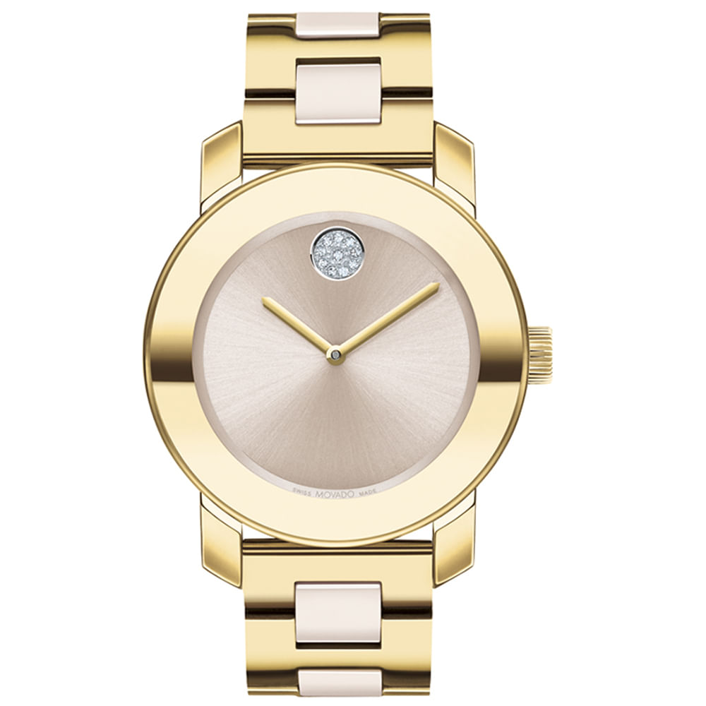 Relógio Movado Feminino Aço Dourado 3600800