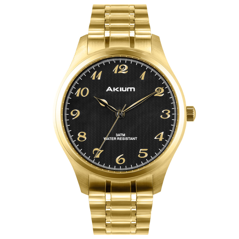 Relógio Akium Masculino Aço Dourado TMG6986N1B 03 ATM