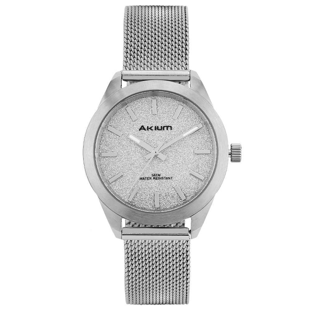 Relógio Akium Casual Glow Feminino Aço