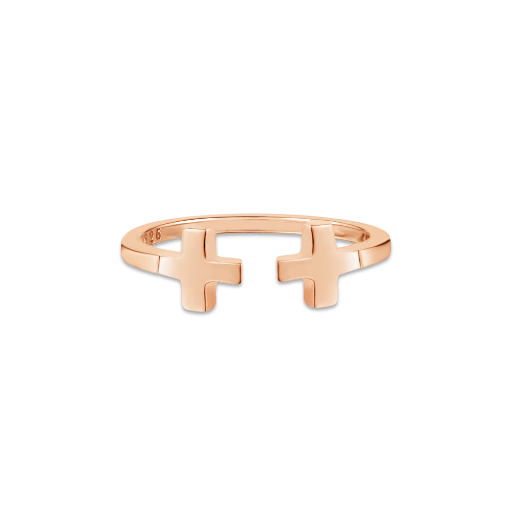 Anel Life MM com Banho Ouro Rosé