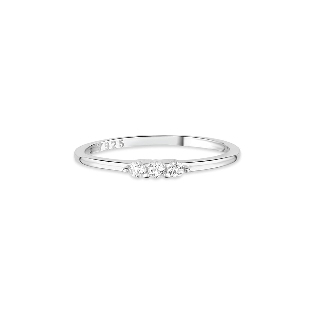 Anel Life Shine em Prata 925 com Pedras Incolores