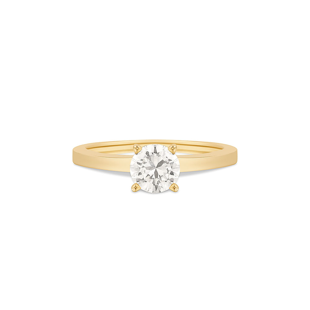 Anel Solitário Classic em Ouro Amarelo 18k com Diamante 0,70 ct