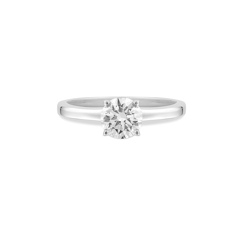 Anel Solitário Classic em Ouro Branco 18k com Diamante 0,75 ct