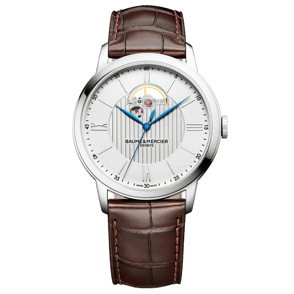 Relógio Baume & Mercier Masculino Couro Marrom M0A10524 03 ATM
