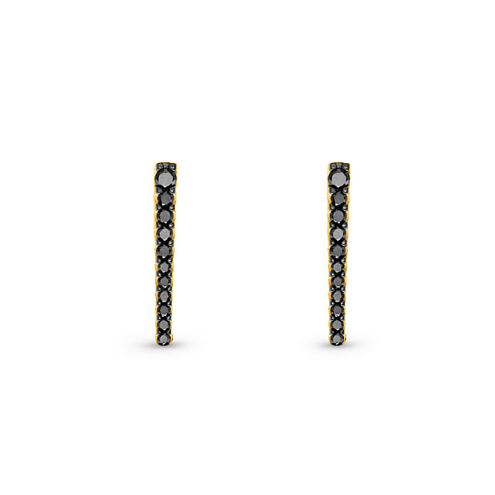 Brinco Arpege em Ouro Amarelo 18k com Diamantes Negros