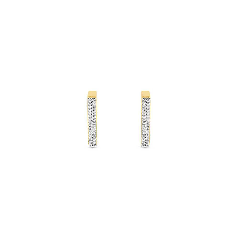 Argola Vivara em Ouro Amarelo 18k com Diamantes 0,256ct, 16 mm