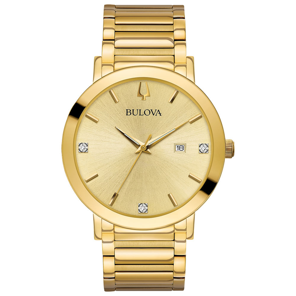 Relógio Bulova Futuro Feminino Aço Dourado 97D115N