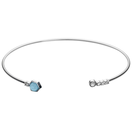 Choker Life Ágata Azul Calcedônia e Topázio