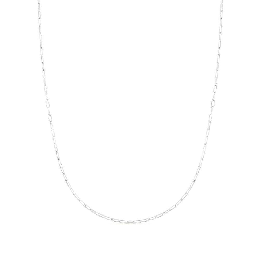 Corrente Cadeado Alongada em Prata 925, 60cm