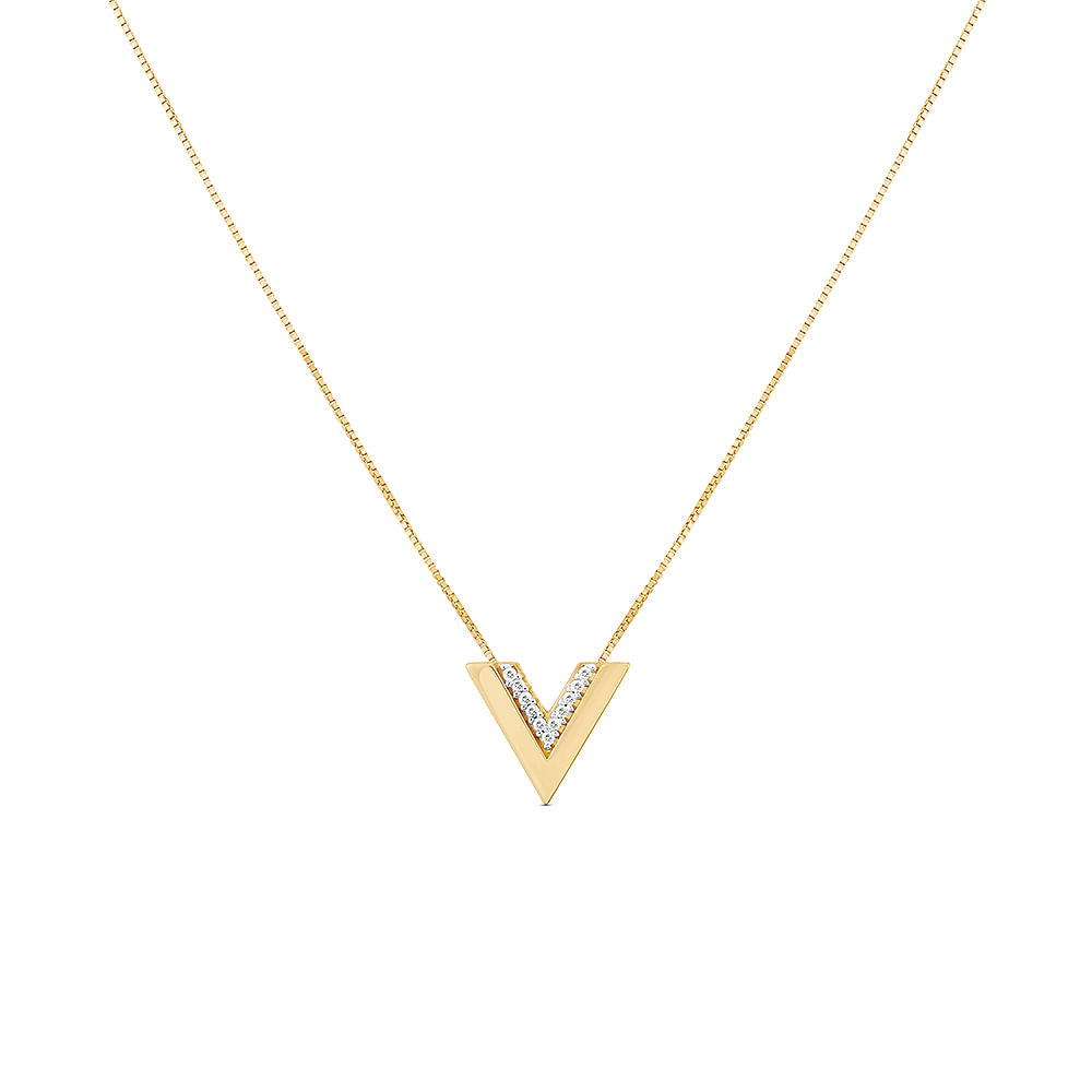 Colar Ouro Amarelo e Diamantes