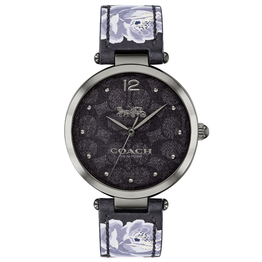 Relógio Coach Feminino Couro Preto 14503177