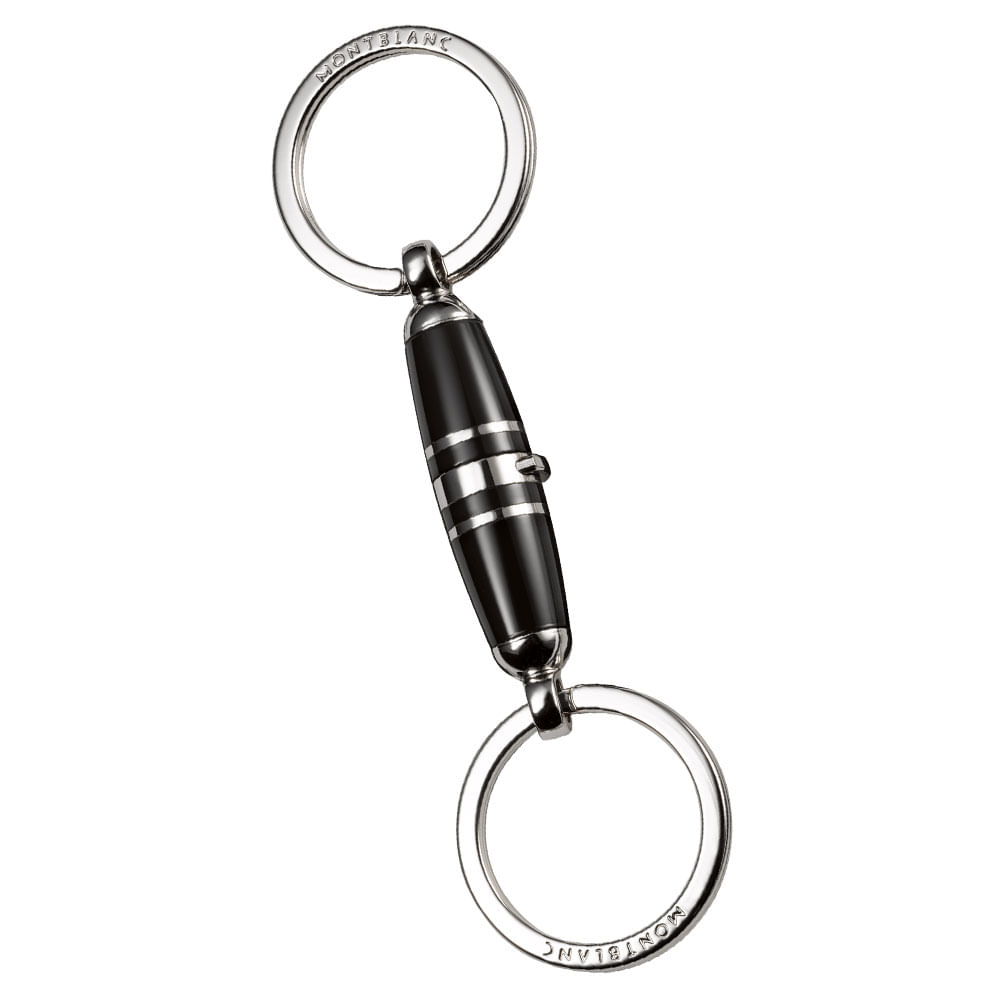 Chaveiro Montblanc Masculino Aço Prateado e Preto – 114565