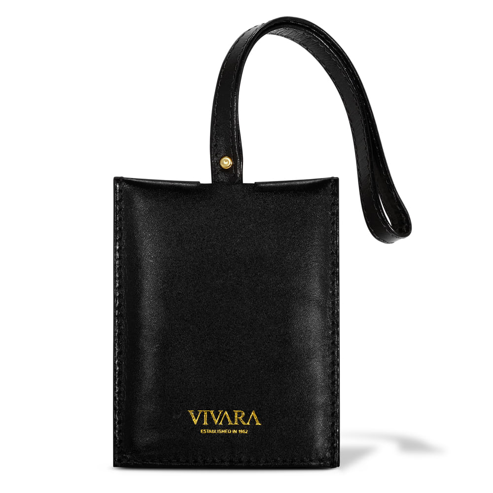 Tag Para Mala Vivara Couro Preto