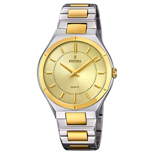 Relógio Festina Classic Masculino Aço Prateado e Dourado