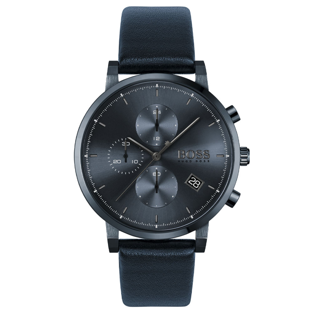 Relógio Boss Masculino Couro Azul 1513778