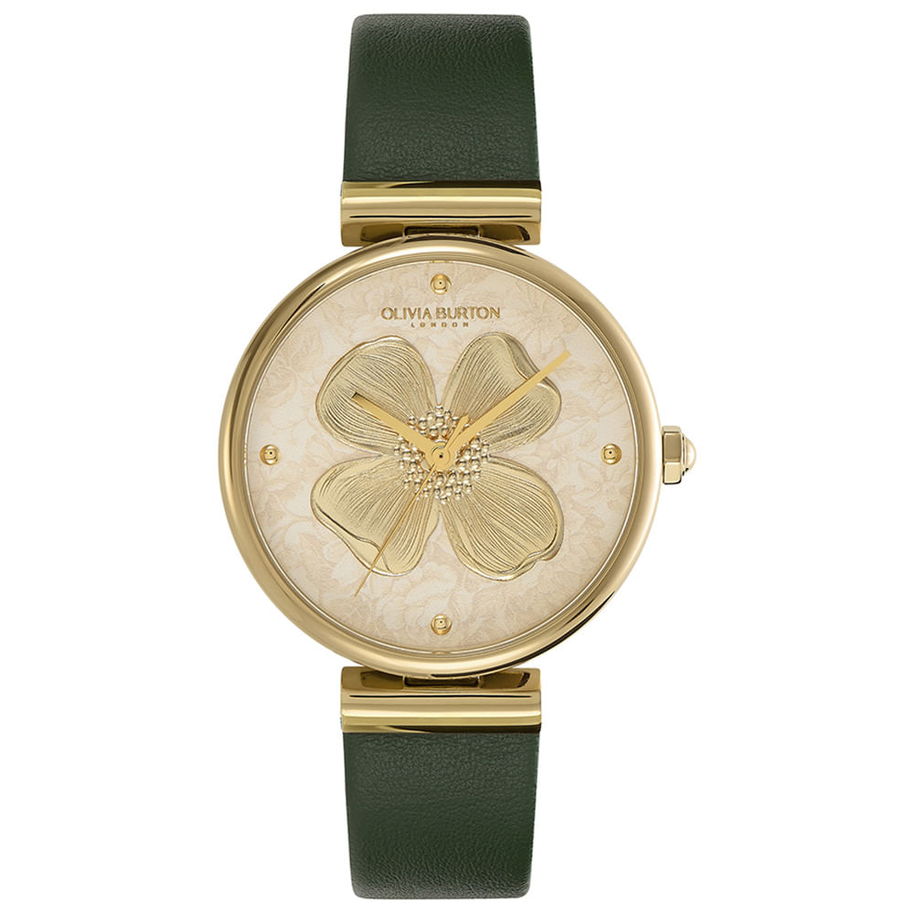 Relógio Olivia Burton Feminino Couro Verde 24000092