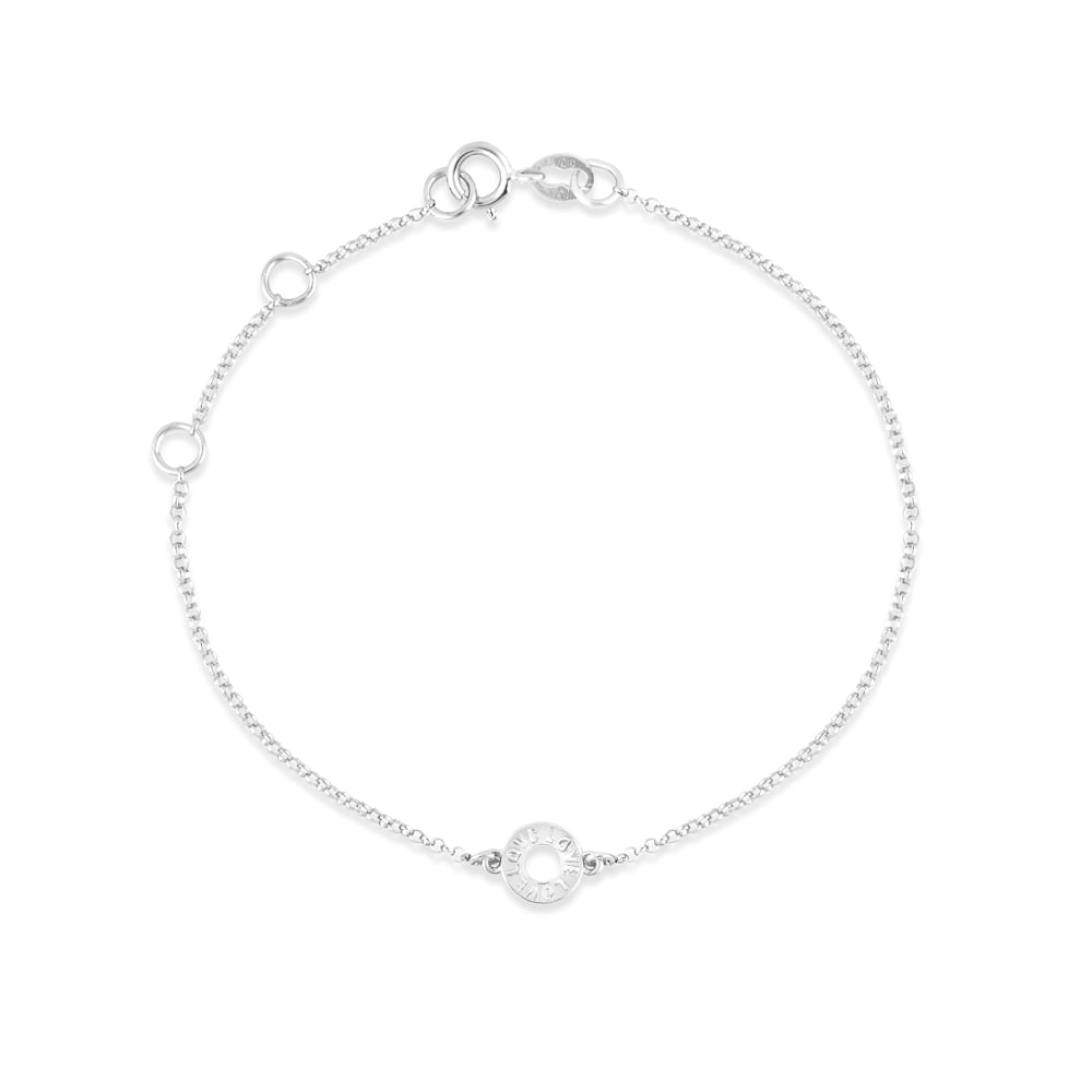 Pulseira Baby Círculo em Ouro Branco 18k