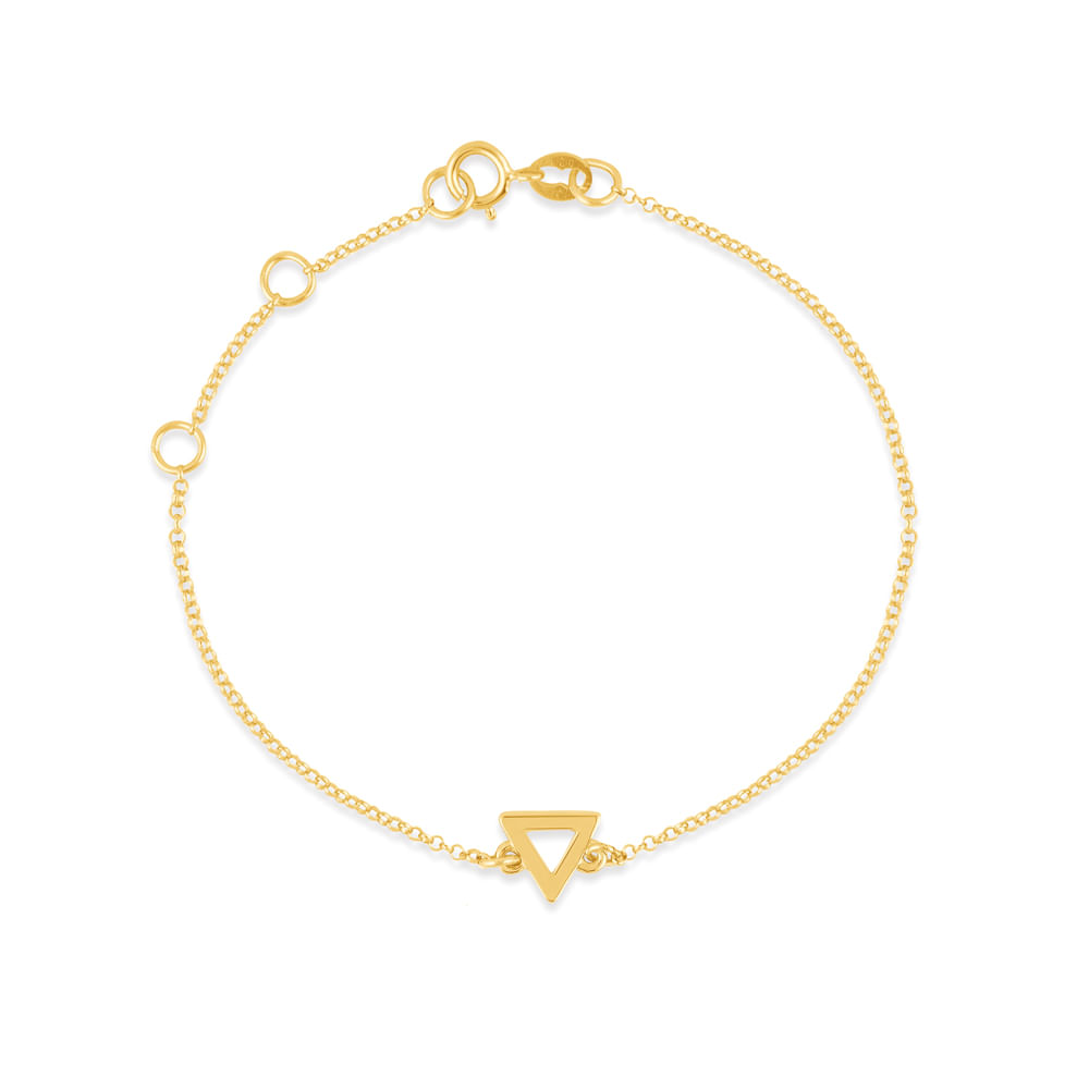 Pulseira Baby Triângulo em Ouro Amarelo 18k