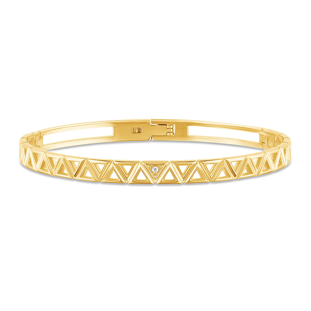 Pulseira Icona em Ouro Amarelo 18k com Diamante