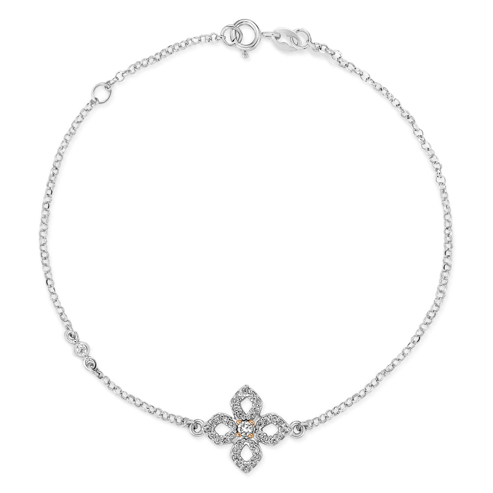 Pulseira Giardino em Ouro Branco 18K com Diamantes