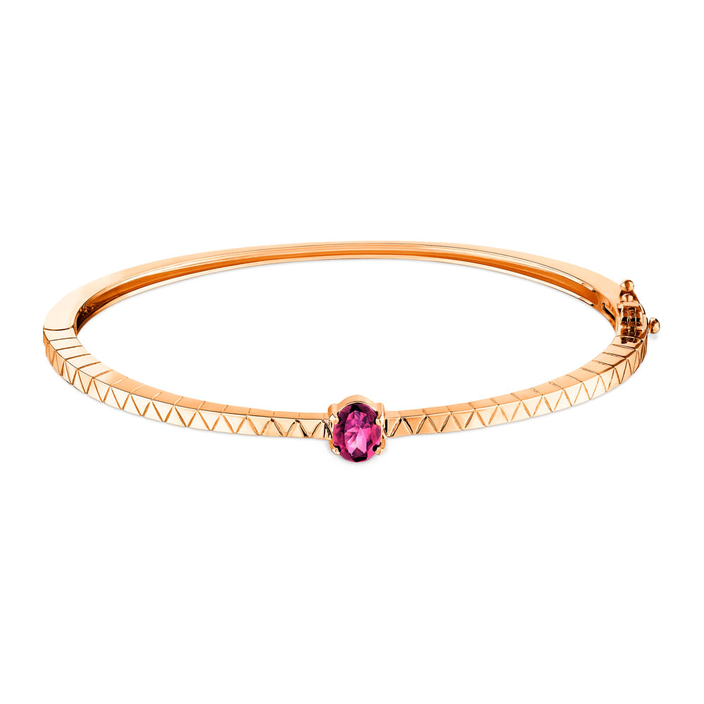 Pulseira Icona em Ouro Vivara 18k com Rodolita