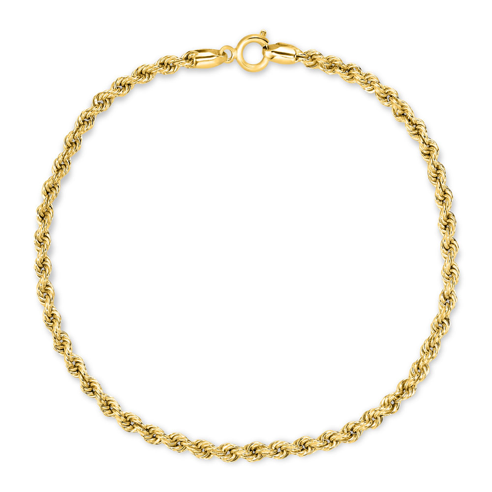 Pulseira Trançada em Ouro Amarelo 18k