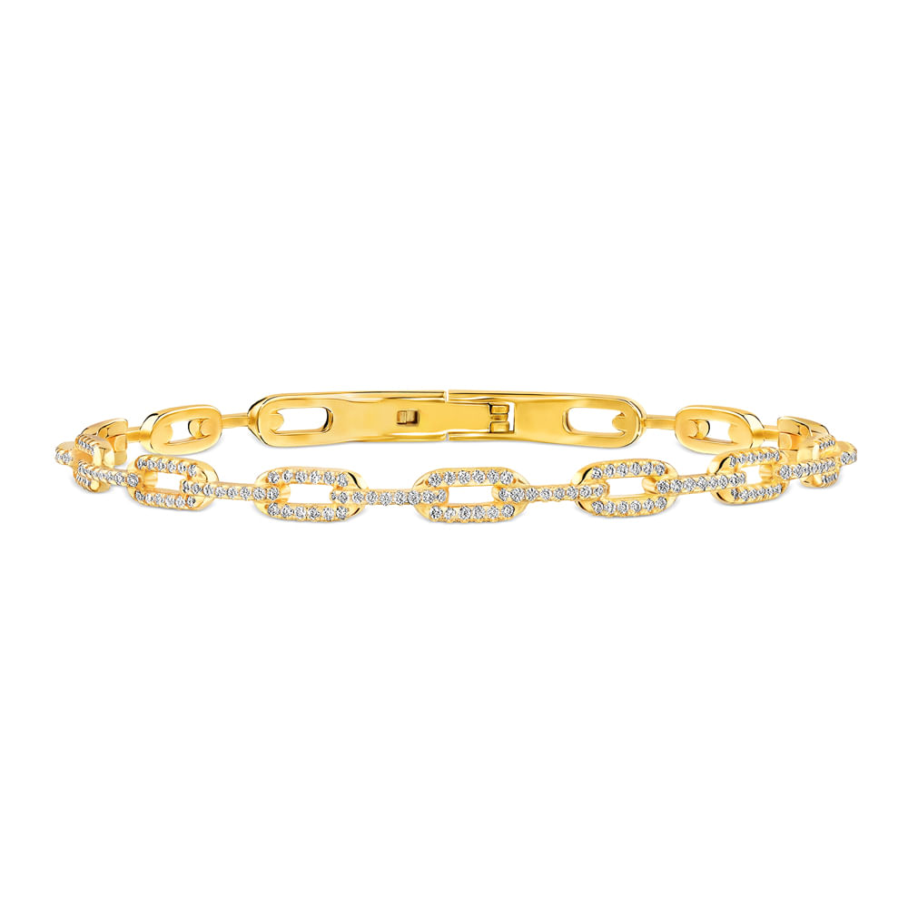 Pulseira Chains em Ouro Amarelo 18k com Diamantes