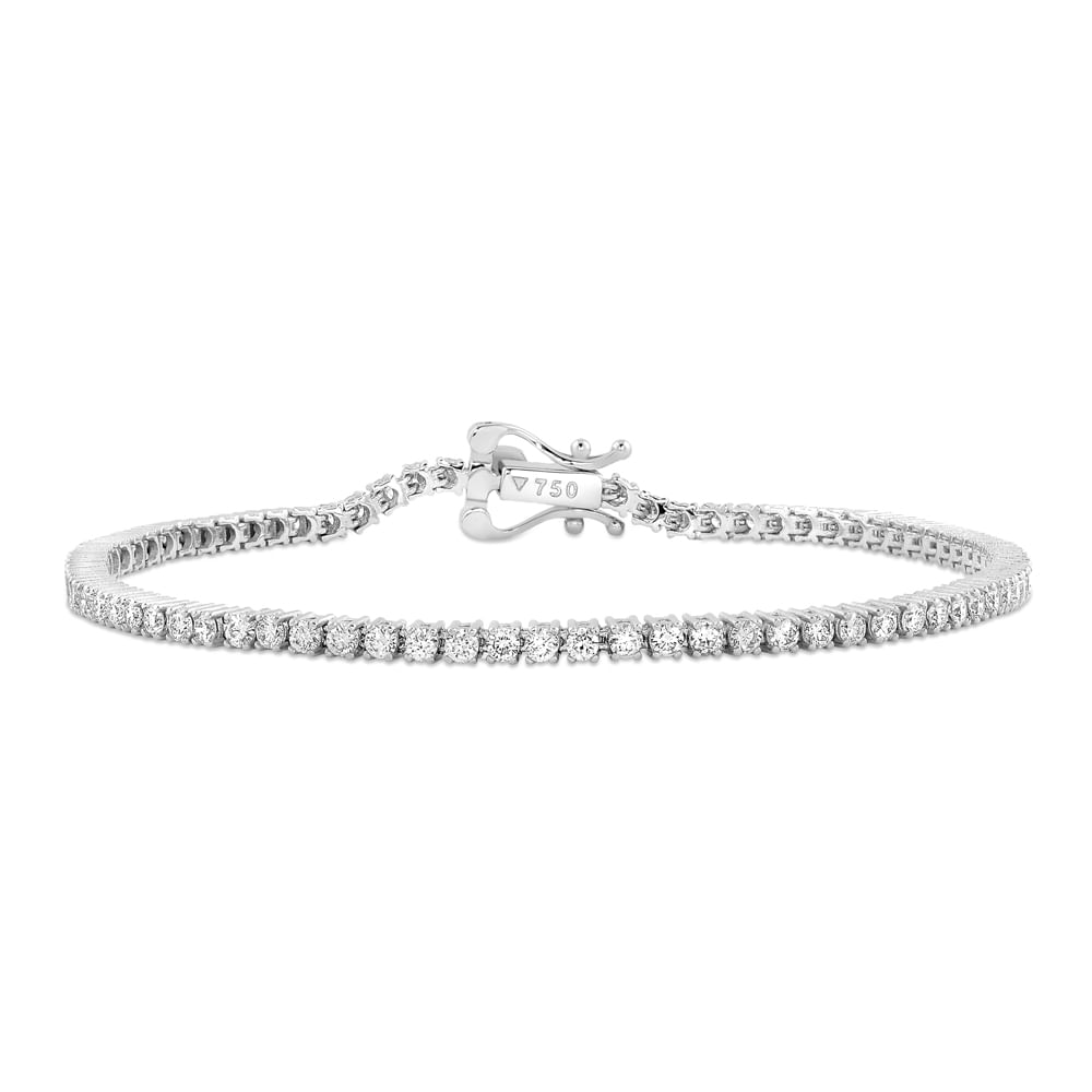 Pulseira Riviera em Ouro Branco 18k com Diamantes