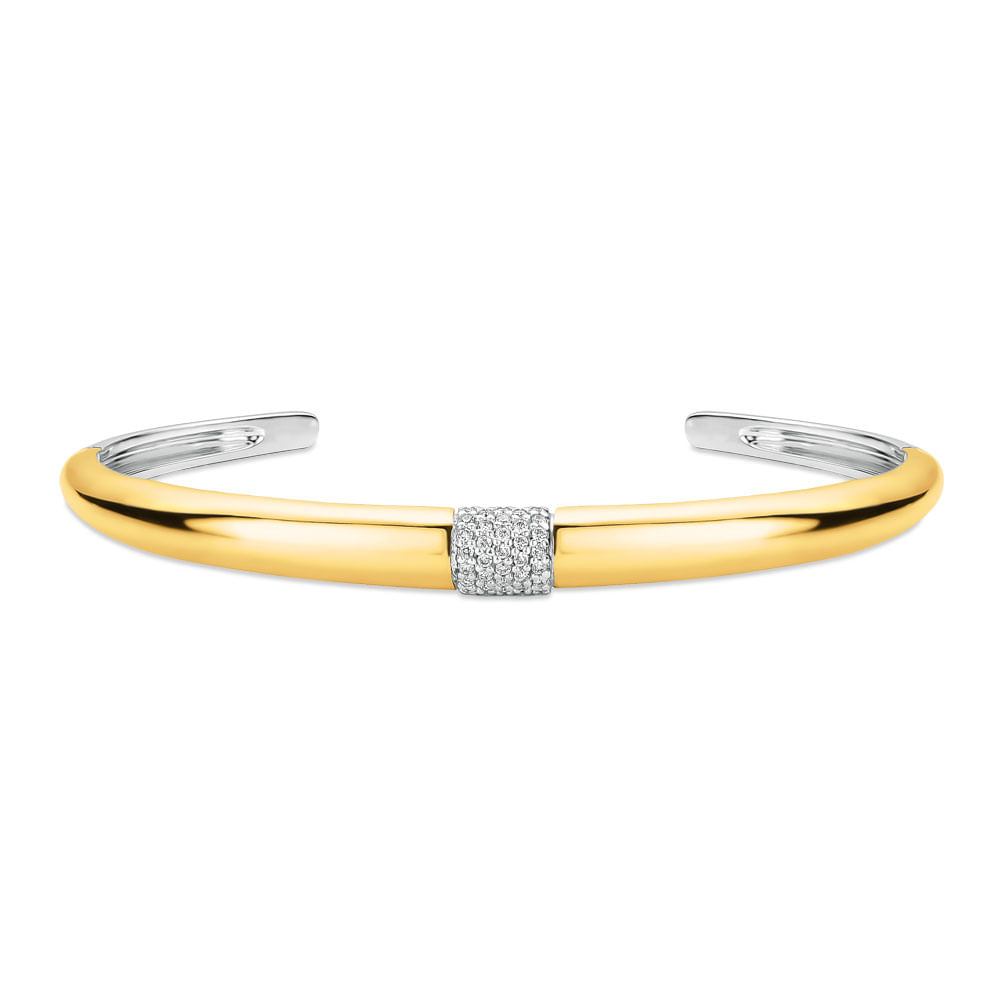 Pulseira Mykonos em Prata 925 e Ouro Amarelo 18k com Diamantes