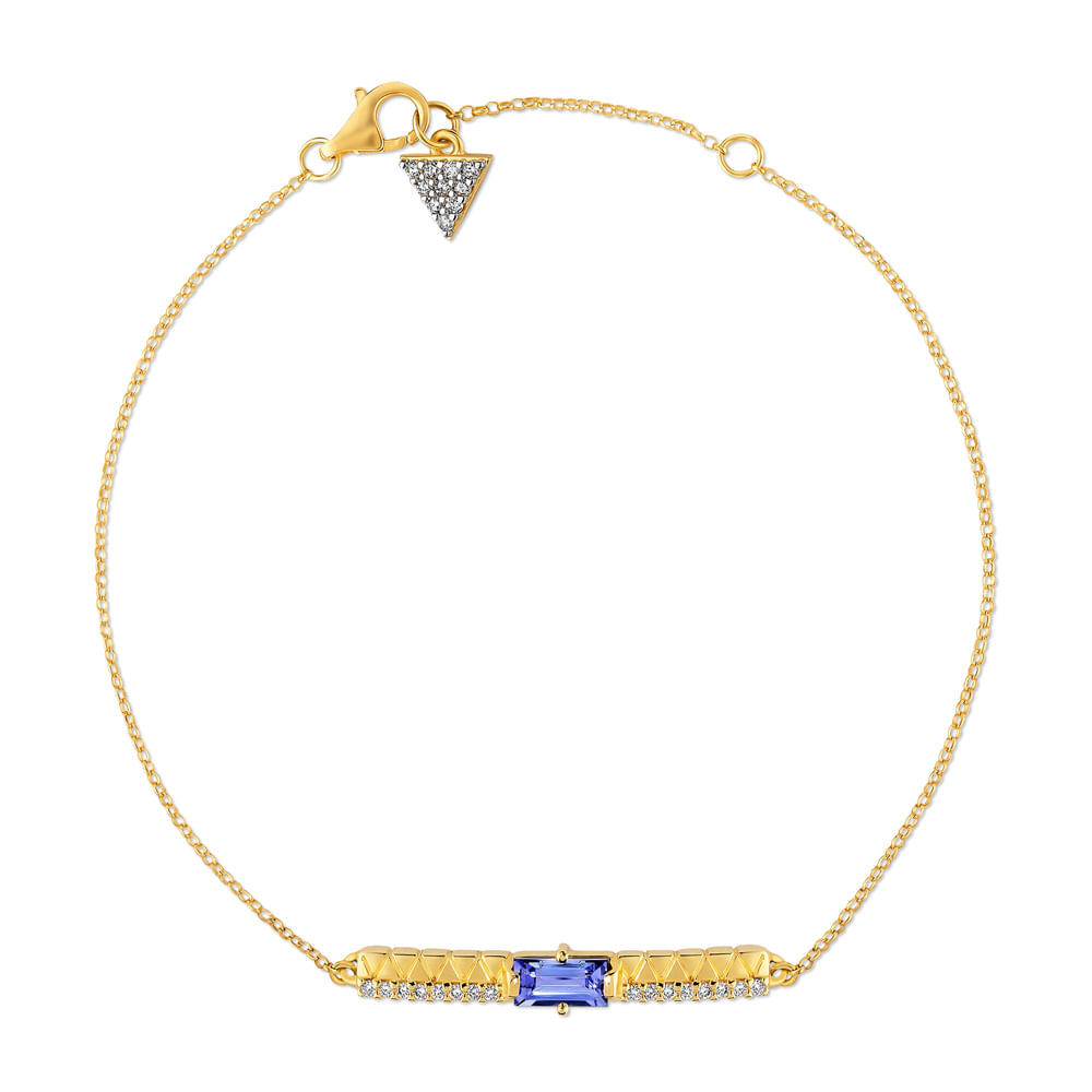 Pulseira Icona em Ouro Amarelo 18k com Tanzanita e Diamantes