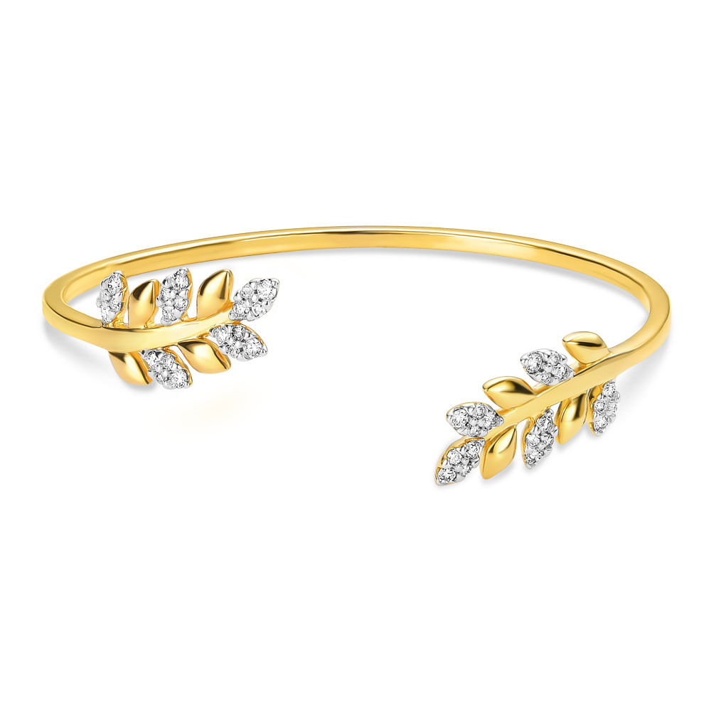 Pulseira Nature em Ouro Amarelo 18k com Diamantes