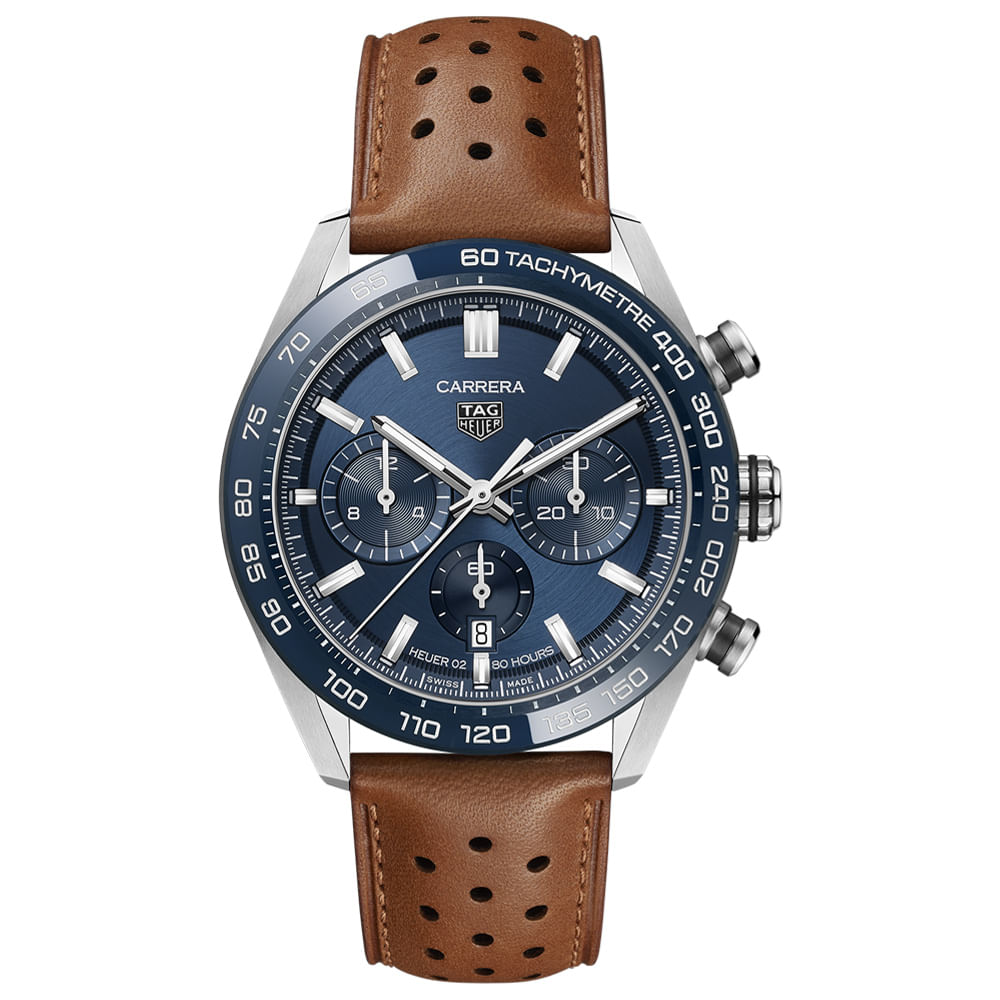 Relógio TAG Heuer Carrera Masculino Couro Marrom CBN2A1A.FC6537