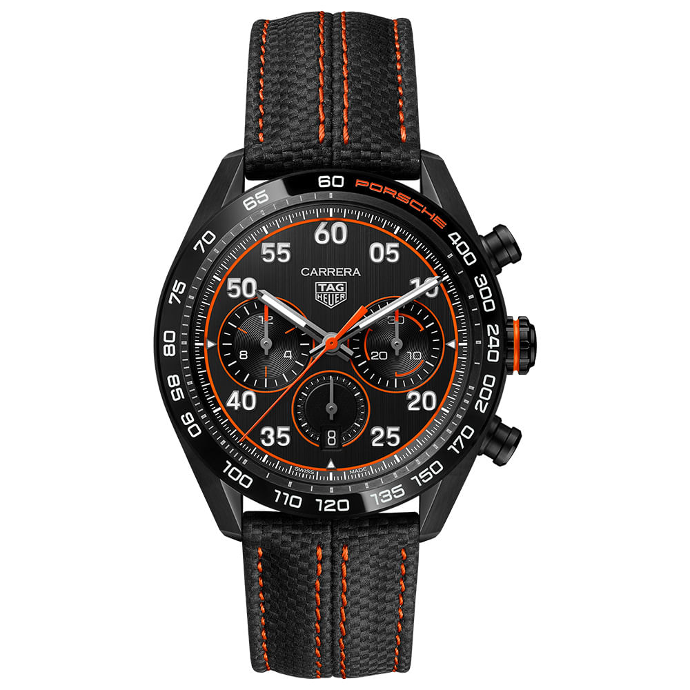 Relógio TAG Heuer Carrera Masculino Couro Preto CBN2A1M.FC6526