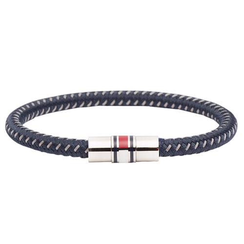 Pulseira Tommy Hilfiger Aço e Nylon Azul – 2790003