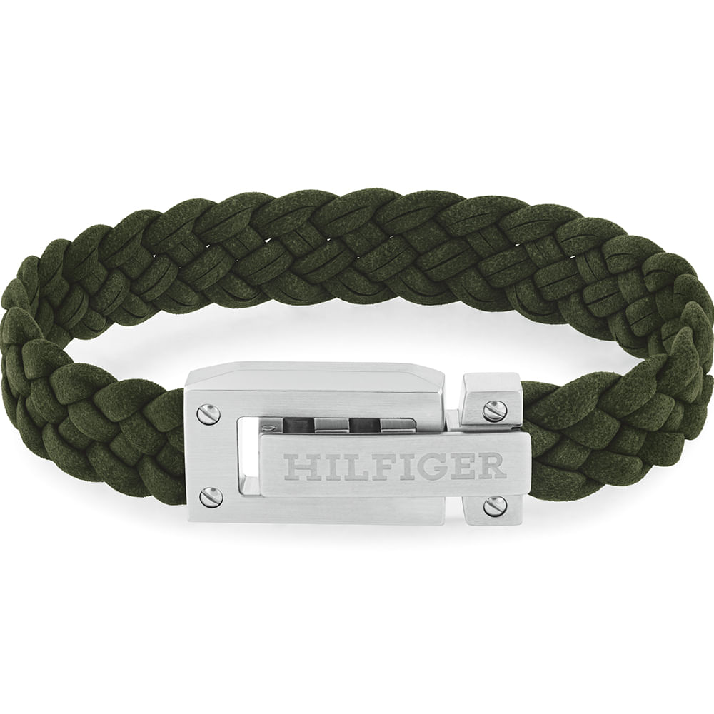 Pulseira Masculina Tommy Hilfiger em Suede Verde - 2790518