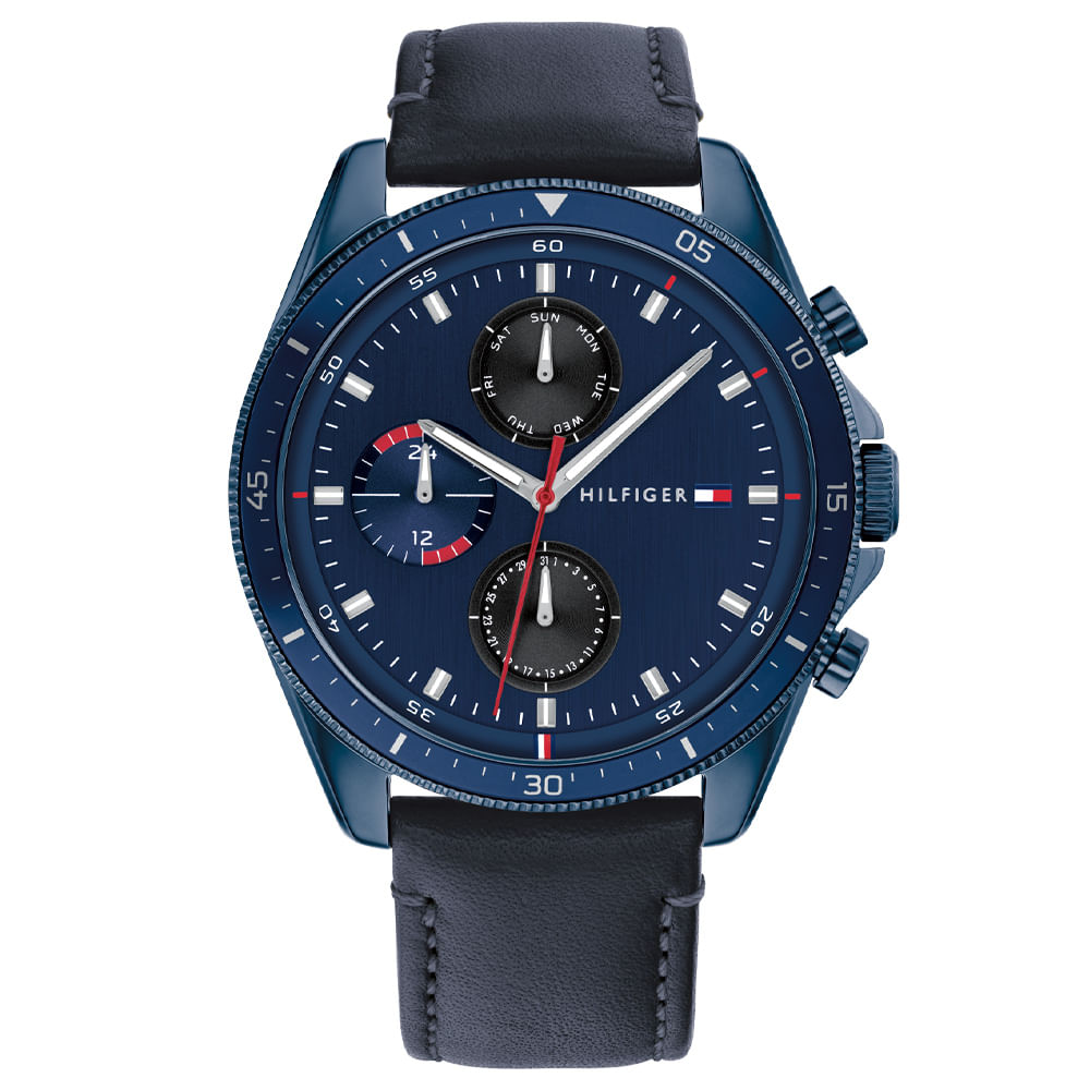 Relógio Tommy Hilfiger Masculino Couro Azul 1791839
