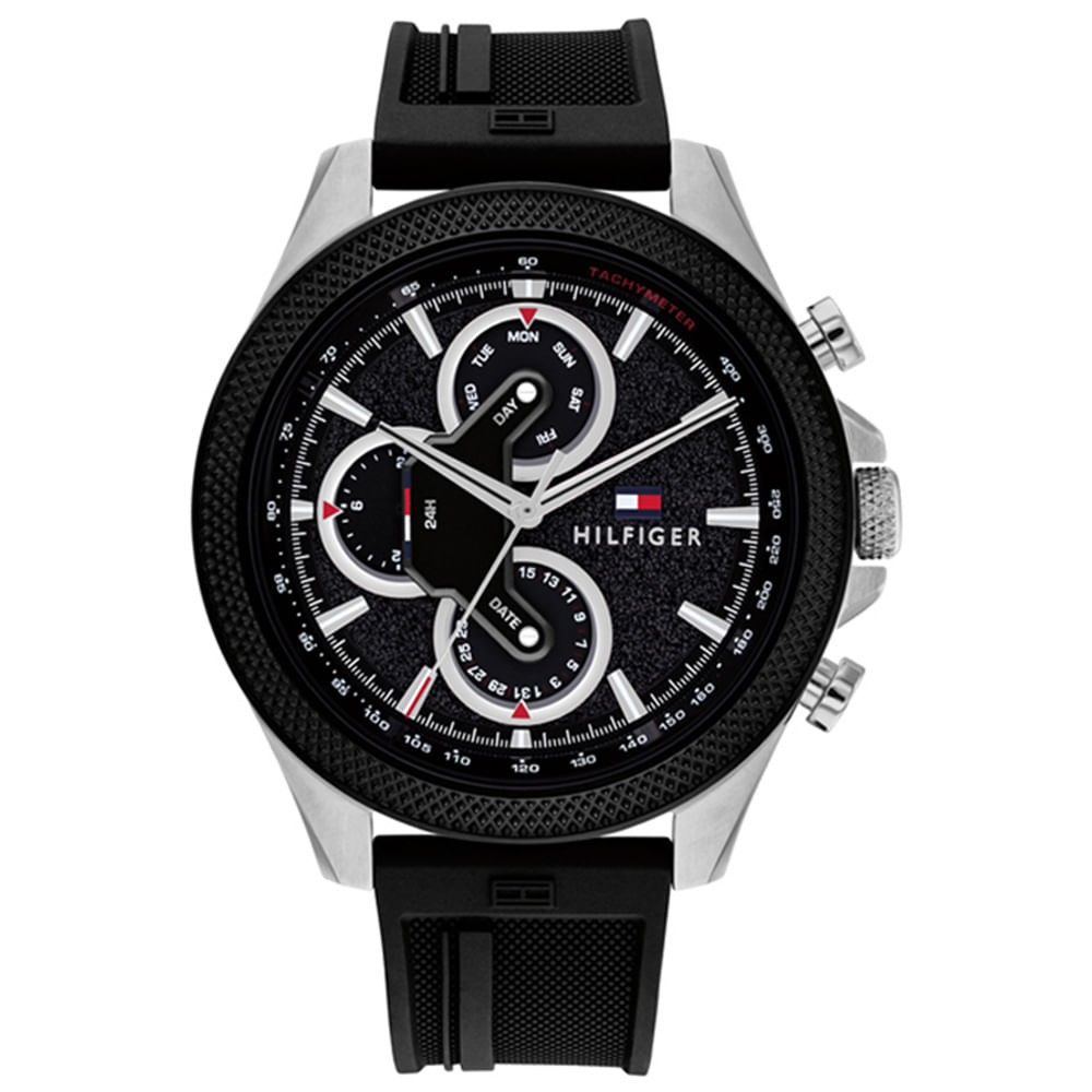 Relógio Tommy Hilfiger Masculino Borracha Preto 1792082