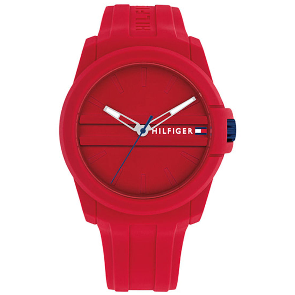 Relógio Tommy Hilfiger Masculino Borracha Vermelha 1710598