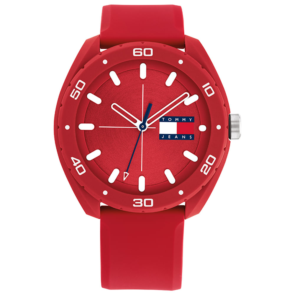 Relógio Tommy Jeans Masculino Borracha Vermelha 1792065