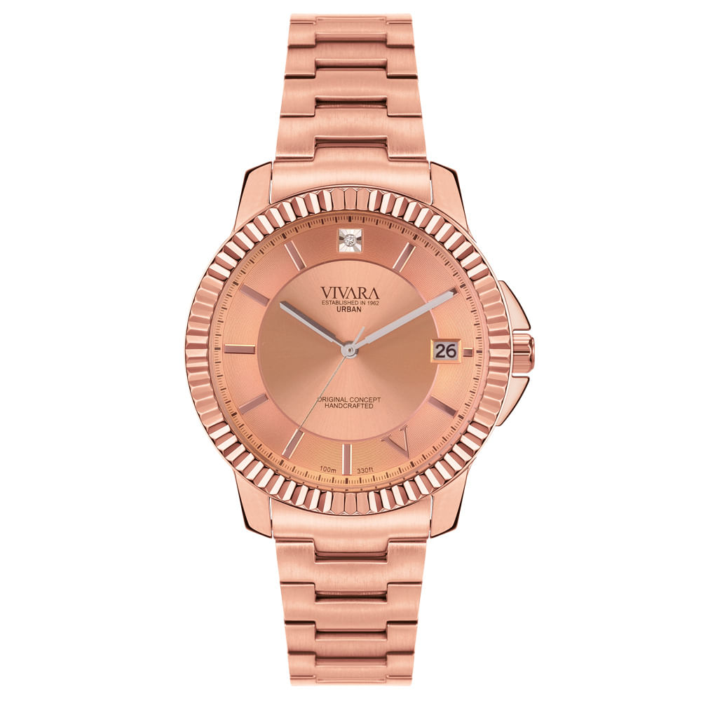 Relógio Vivara Feminino Aço Rosé - DS13701R1B-3