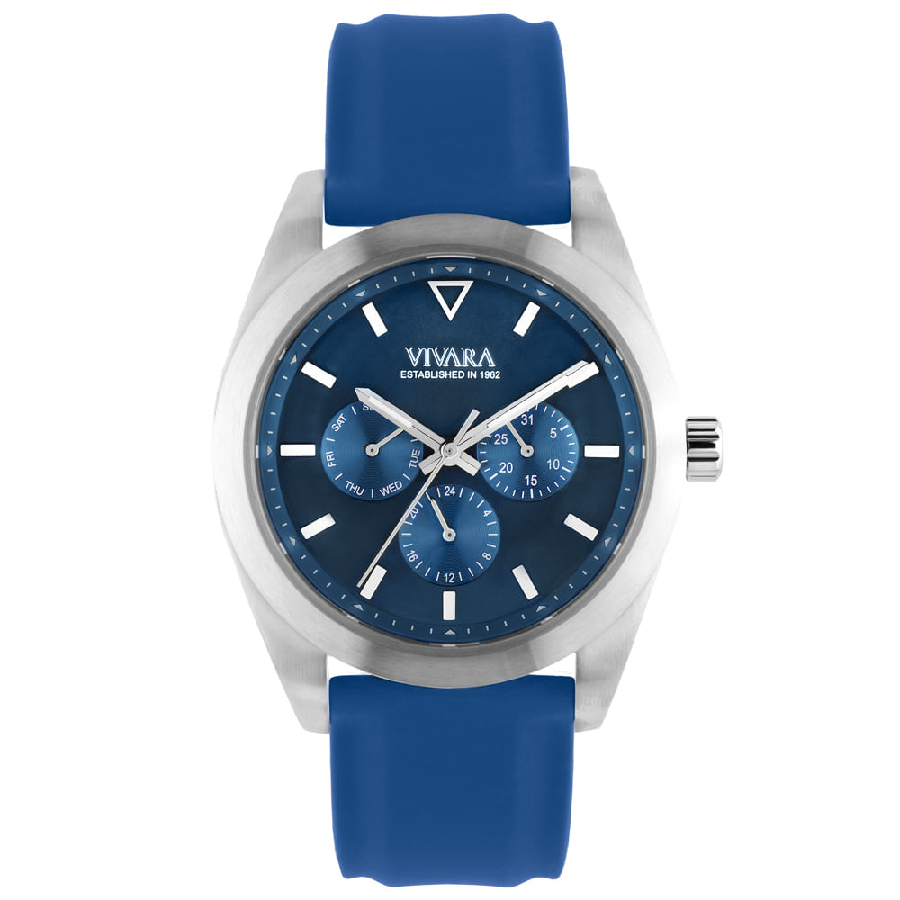 Relógio Vivara Biomas Águas Borracha Azul
