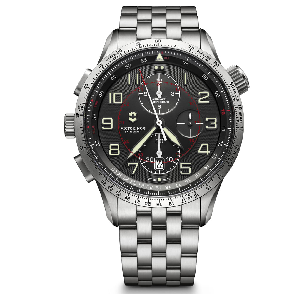 Relógio Victorinox Airboss Masculino Aço Prateado 241722