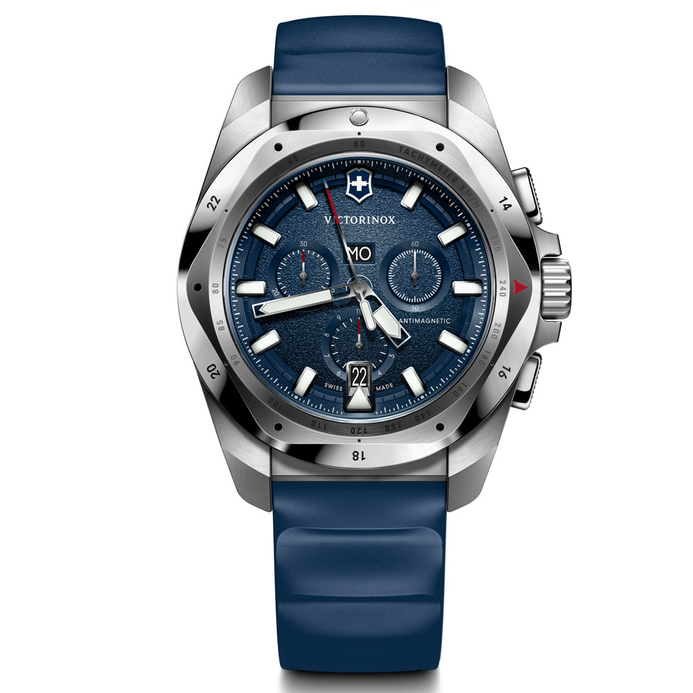 Relógio Victorinox Inox Masculino Borracha Azul 241984